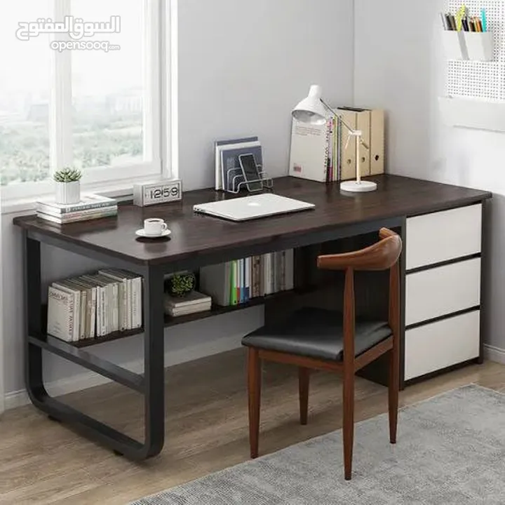 مكتب دراسه فاخر بتصميم عصري أنيق باللون البني بسعرر اقل من السعر ،، للطلب من خلال رقمي الوتس