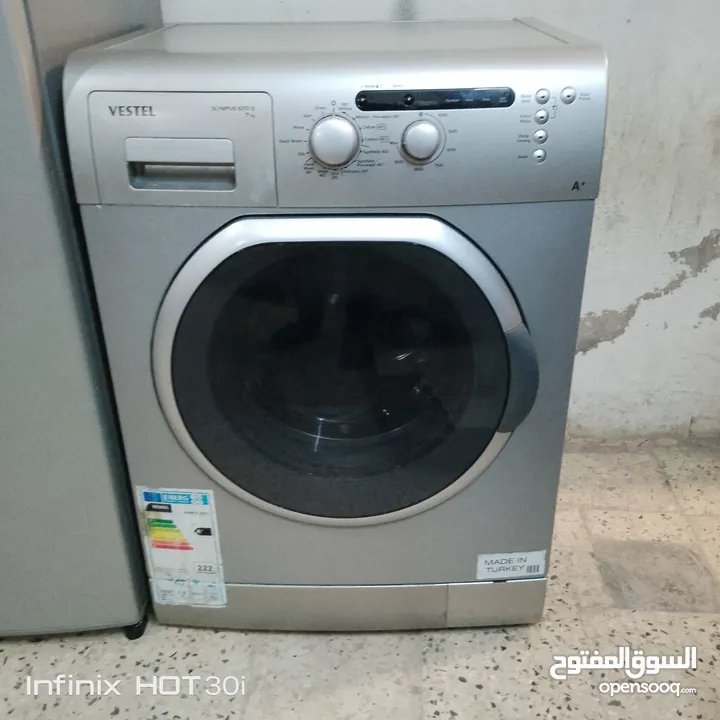 ثلاجه وغساله استعمال بسيط انفيرتر 270 دينار