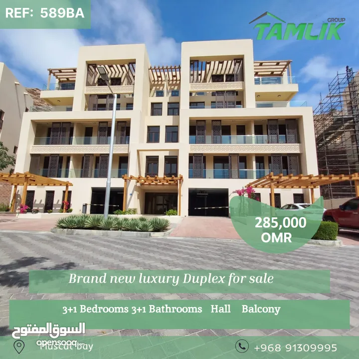 Brand new luxury Duplex for sale in Muscat bay  REF 589BA