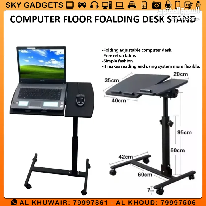 Computer Floor Folding Desk Stand ll Brand-New ll