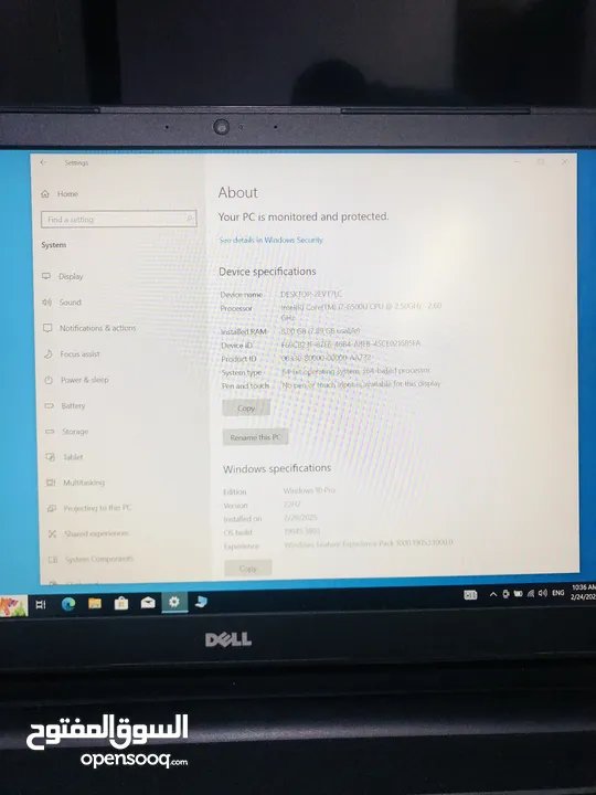 لابتوب ديل dell بحالة ممتازة core i7 استعمال خفيف