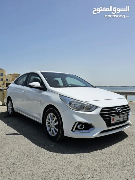 # HYUNDAI ACCENT ( YEAR-2019) WHITE SEDAN CALL ME 35 66 74 74