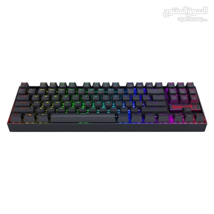 keyboard Redragon kumara وباللونين الابيض والاسود RGB عربي انجليزي بسعر حرق