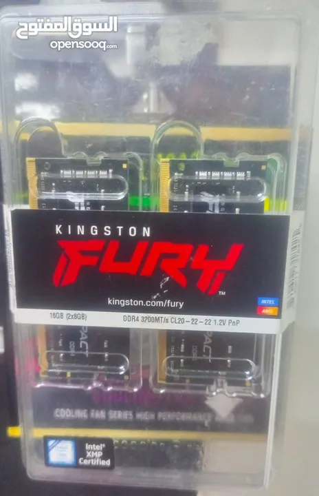 kingston fury rgb 16gb (8×2) 3200mhz ddr4   جديد   45 دينار