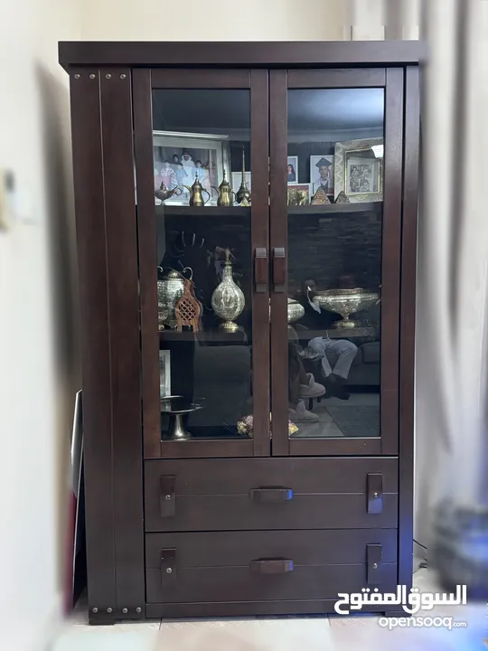 Brown wood cabinet perfect for your living room