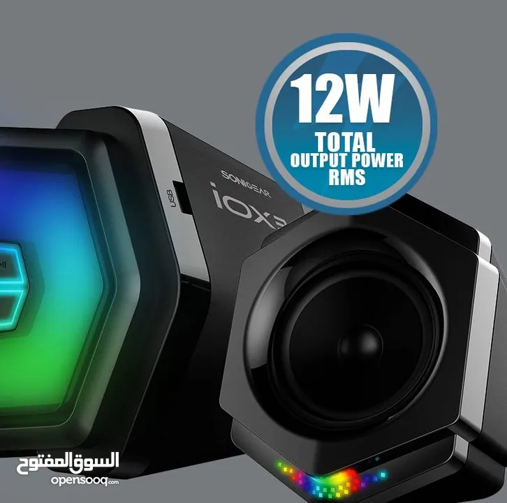 سماعات  مضيئة سبيكرز وايرلس بلوتوث Sonic Gear Wireless Speakers RGB