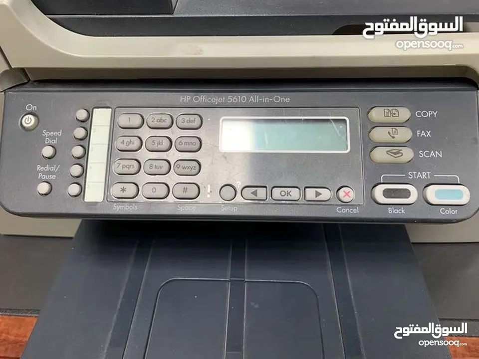 طابعة hp officejet 5610 all in one شوف الوصف الطابعة شبه جديدة استعمال بسيط جدا