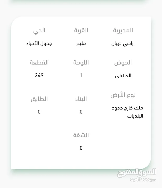 ارض زراعية للبيع  .. قطعه زراعية .   محافظة مادبا . ذيبان . مليح . حوض العلاقي . مساحة اربع دنمات