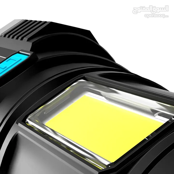 كشاف لوكس رباعي مصباح يدوي LED محمول مع ضوء جانبي ضد الماء شحن