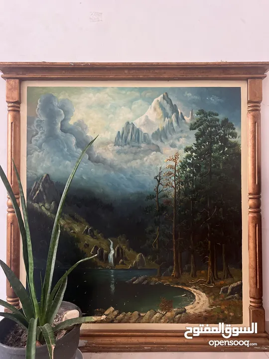 Oil paint with wooden frame