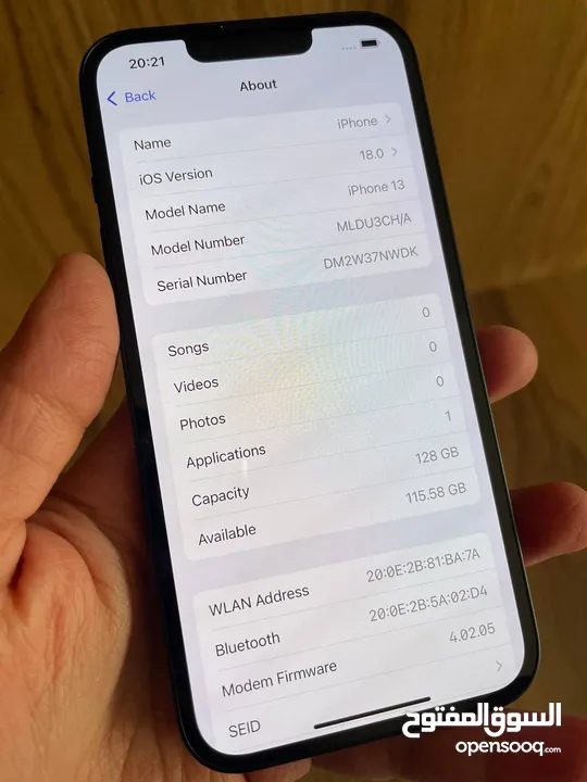 iPhone 13 (128 gb) 86%  أيفون 13 بطاريات عالية بحالة الوكالة   New apple airpods 4