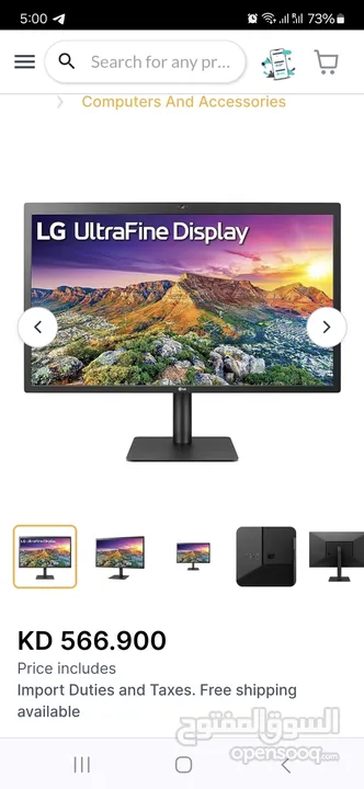 Lg ultra fine 5k screen 27inch 4 tab c port use for sale