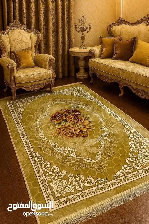 سجاد مخمل ناعم مع أرضية مانعة للانزلاق