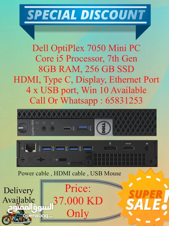 Dell OptiPlex 7050 mini pc còre i5 7th Gen