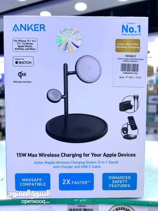 Anker Maggo 3-in-1 Charging Stand Black