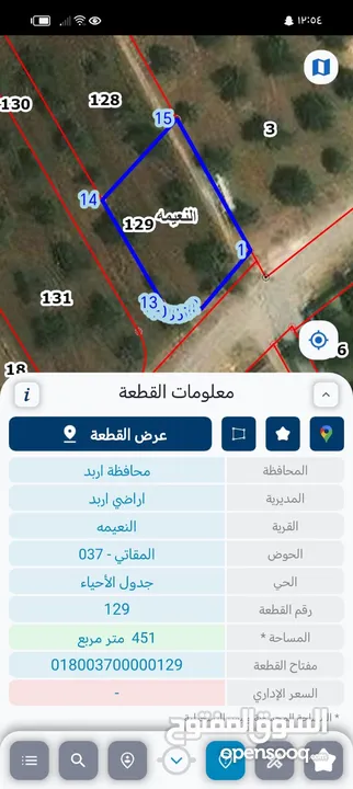 ارض للبيع في النعيمه