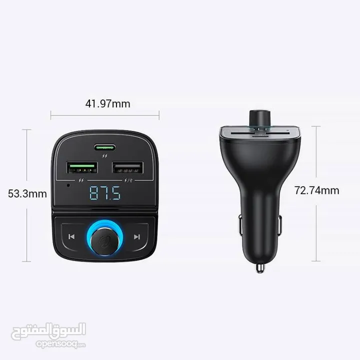 Ugreen BLUETOOTH CAR CHARGER USB FLASH DRIVE AND TF CARD SUPPORTED شاحن سيارة للتلفون