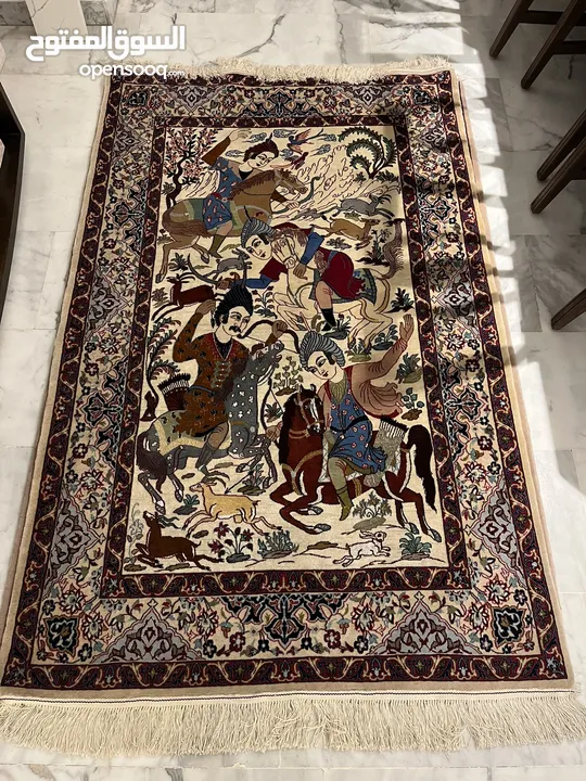 Persian Asfahan carpet سجاد أصفهاني يدوي