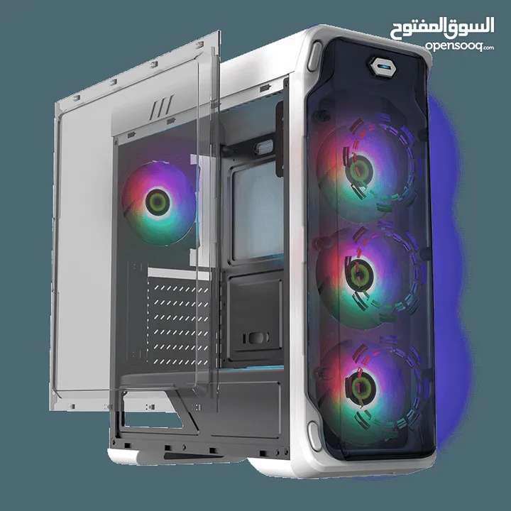 كيس جيمنغ فارغ احترافي جيماكس تجميعة Gamemax Gaming PC Case Starlight FRGB WT