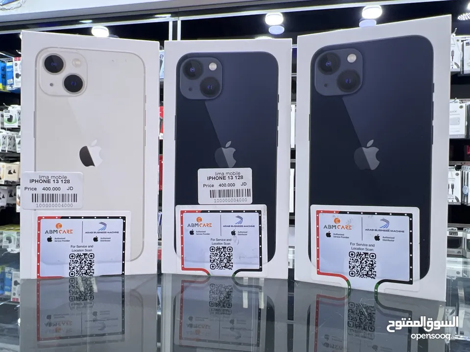 iPhone 13 (128) GB ايفون 13 جديد  128 جيجابايت ( وارد الشرق الاوسط ) كفالة الوكيل بالاردن ABM سنة //