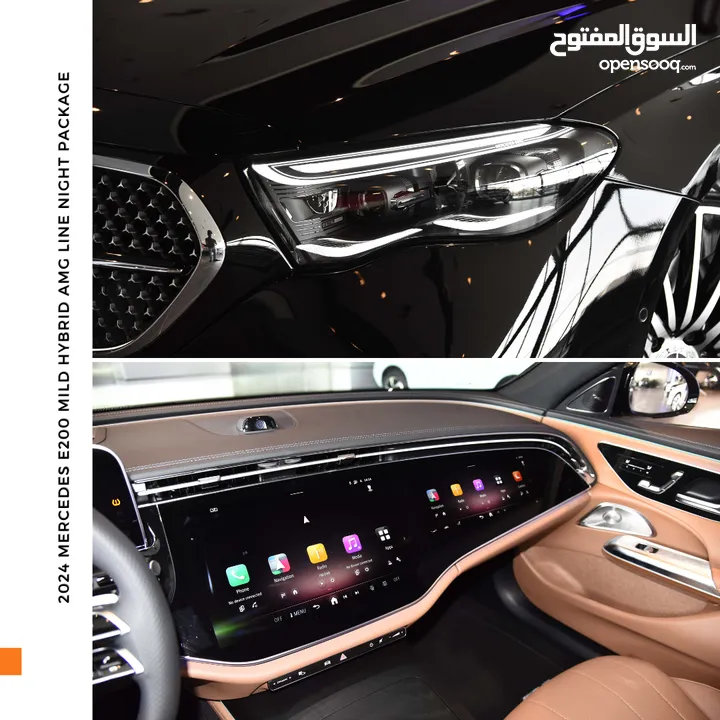 مرسيدس اي كلاس مايلد هايبرد نايت بكج 2024 Mercedes E200 Mild Hybrid AMG Line Night Package