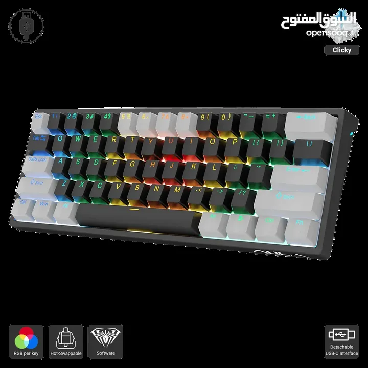 كيبورد جيمنغ مضيئ احترافي لكل الجيمرز اصلي Aula Keyboard F3261 Gaming RGB Lights OG