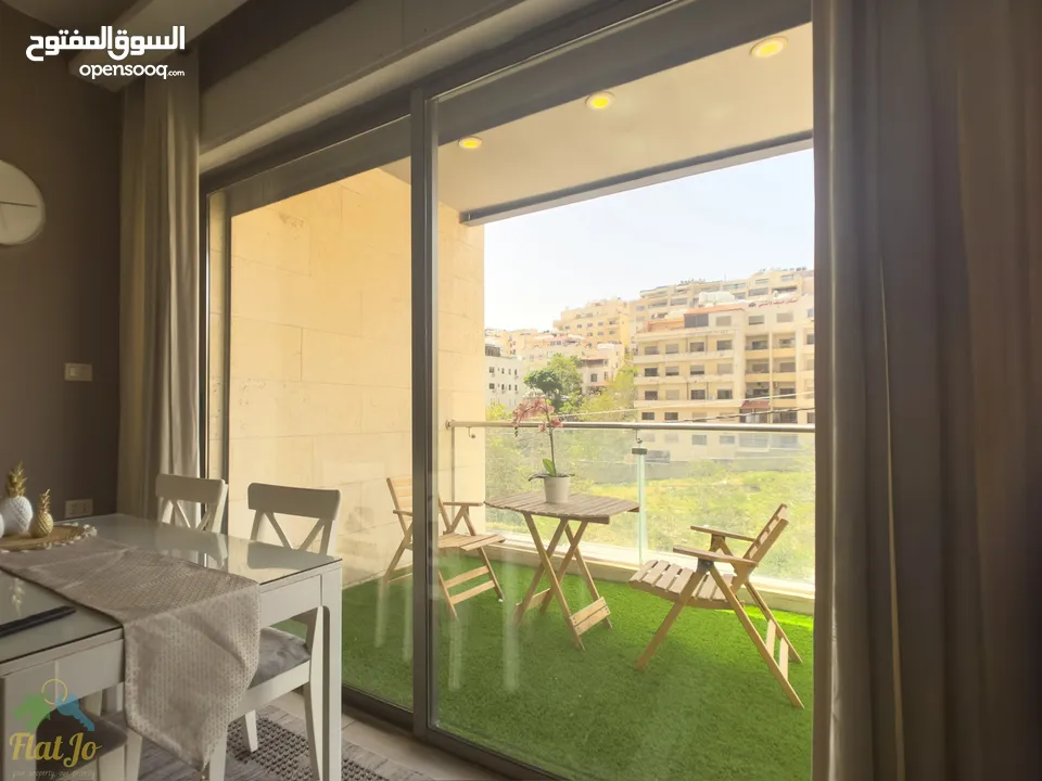 Brand New Furnished two bedroom apartment in Abdoun with Balcony شقة مفروشة غرفتين في عبدون جديدة