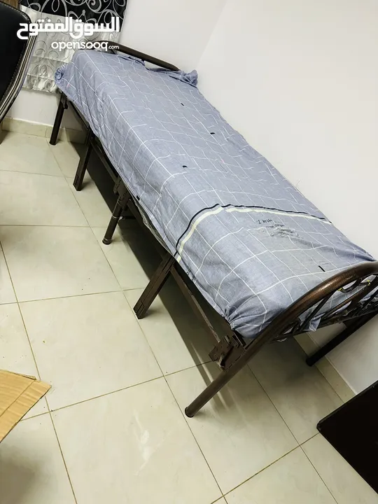 Bed with mattress