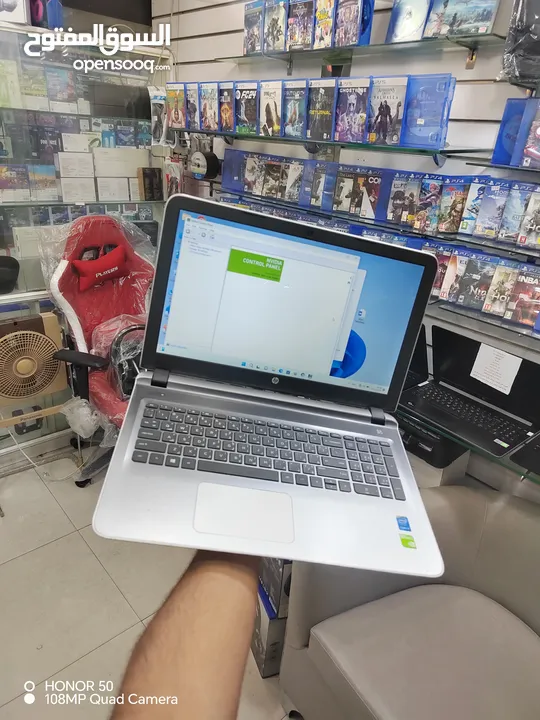 Hp pavilion 15 Core i7 5 generation Ram 16 Hard 1000 ssd Ultra slam الجيل الخامس بحالة الزيرو الترا