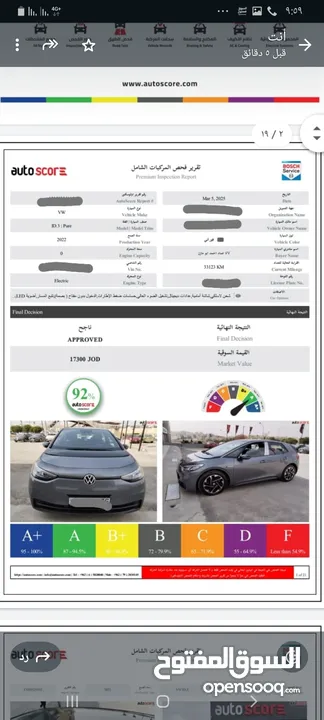 اي دي 3 موديل 2022  فيراني عداد قليل فحص كامل اوتوسكور 92 مالك اول من الزيرو بحالة الوكالة