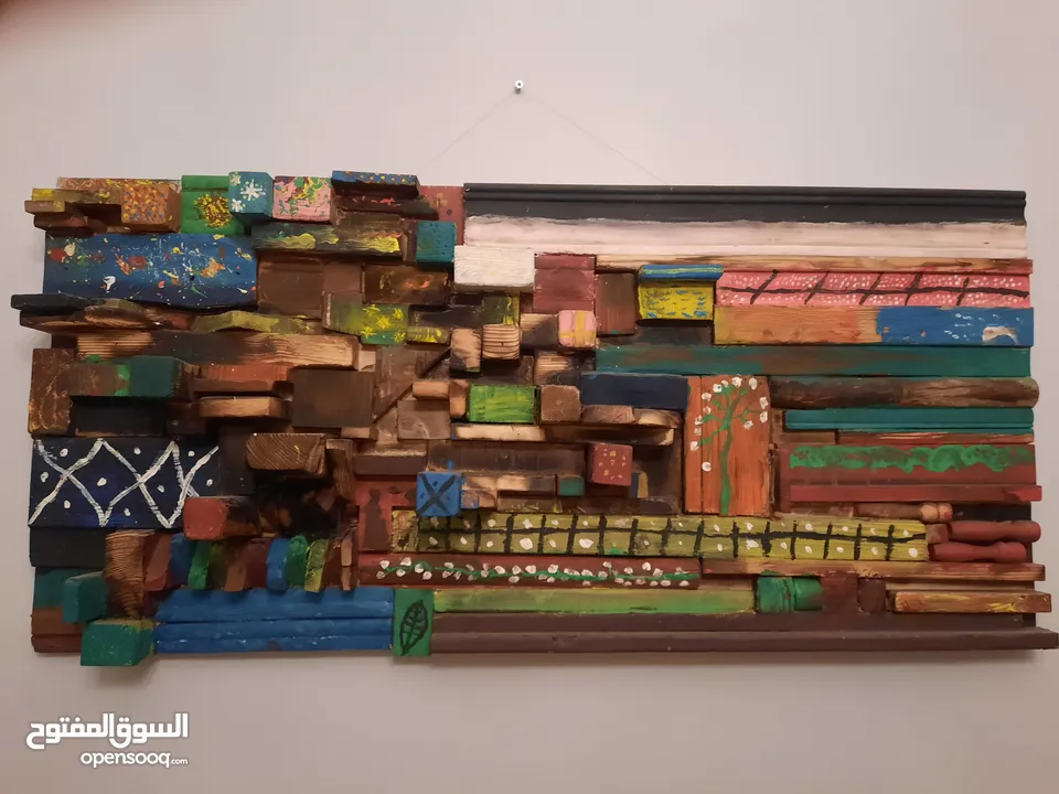 لوحة فنية خشب wooden wall art