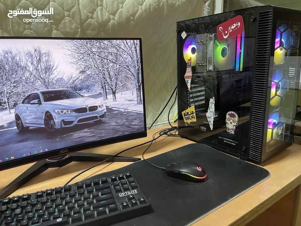 كمبيوتر العاب gaming computer قوي وبحالة الوكالة ممتاز جدا