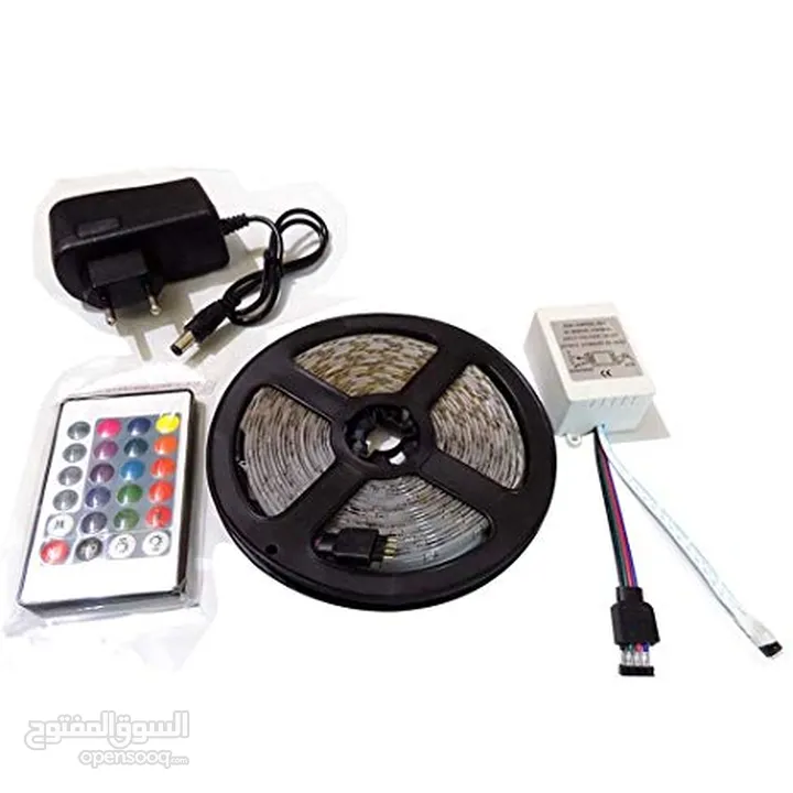 حبل ليد اضائه كل الالوان RGB LIGHT ديكور مع ريموت تحكم يضي كل الالوان حركات للزينه حفلات