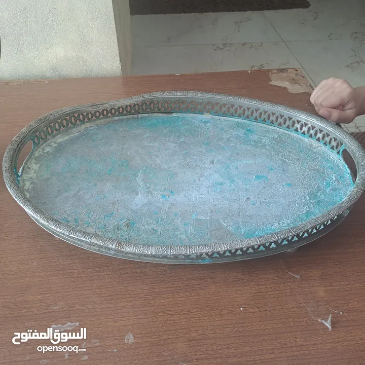 مجموعة أواني نحاس ملبس فضه نوادر  لاصحاب الذوق  الرفيع