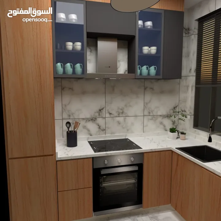 مطابخ مودرن لامنيت ايطالي كاش او اقساط بسعر الكاش