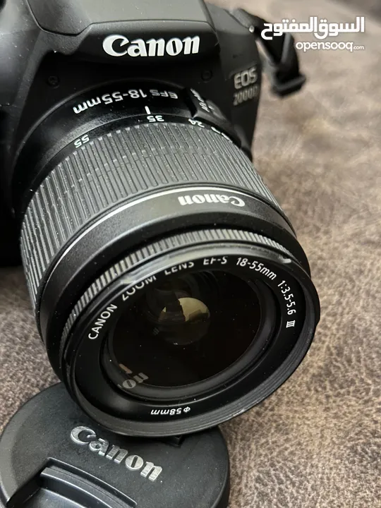 كاميرا Canon EOS 2000D بحالة الوكاله اتصور فيها 200 صوره