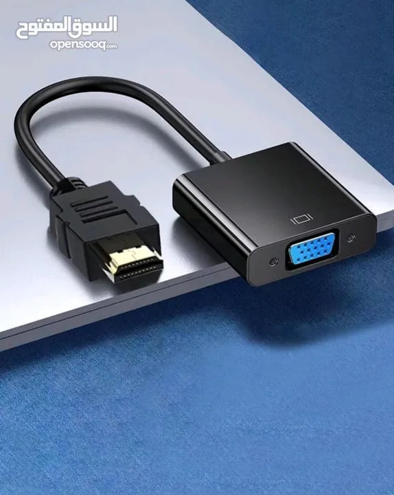 محول hdmi الى vga  لابتوب الى شاشة او كمبيوتر الى شاشة convert hdmi to vga