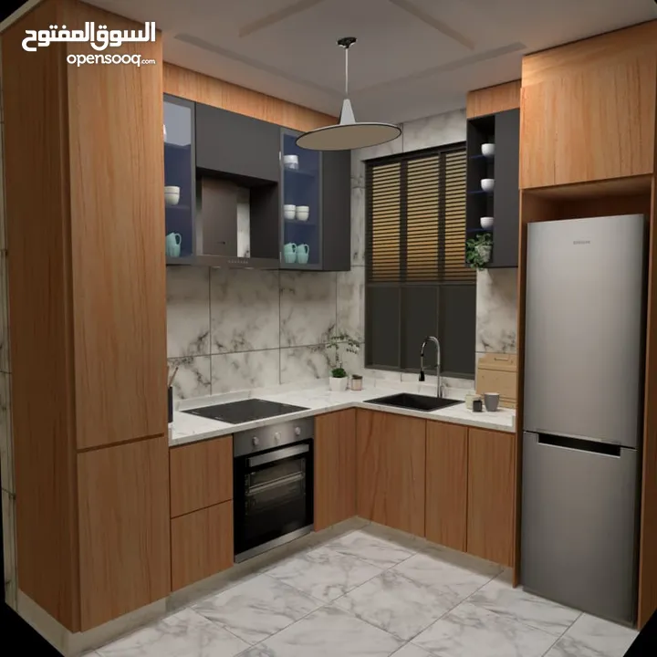 مطابخ مودرن لامنيت ايطالي كاش او اقساط بسعر الكاش