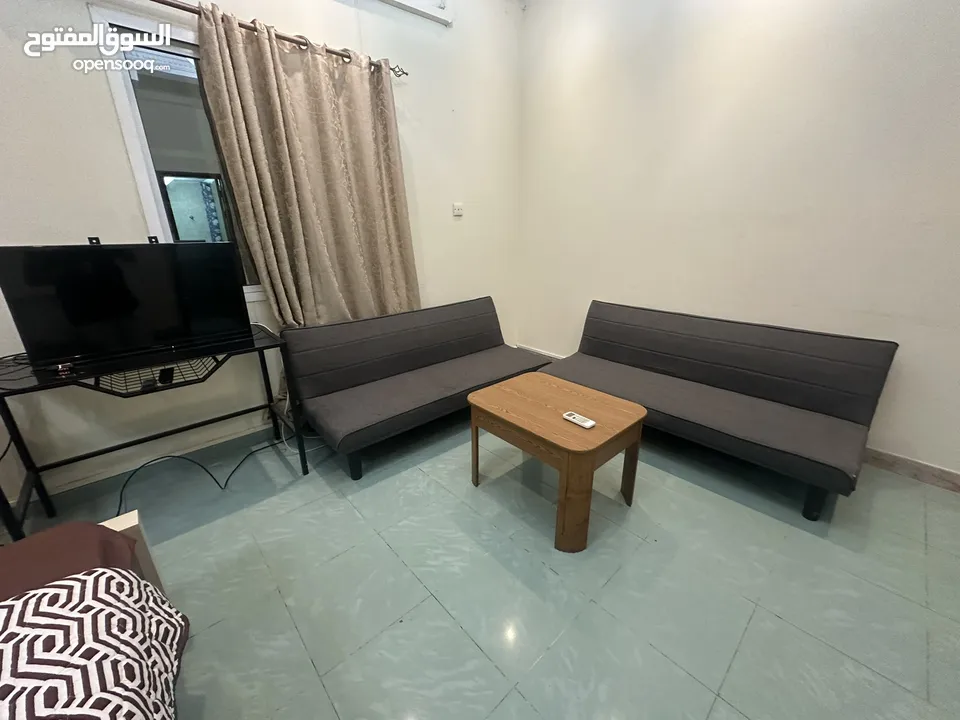 opportunity exists for furnished studio flat  in Al Ghubrah, near November 18th Street, and our of