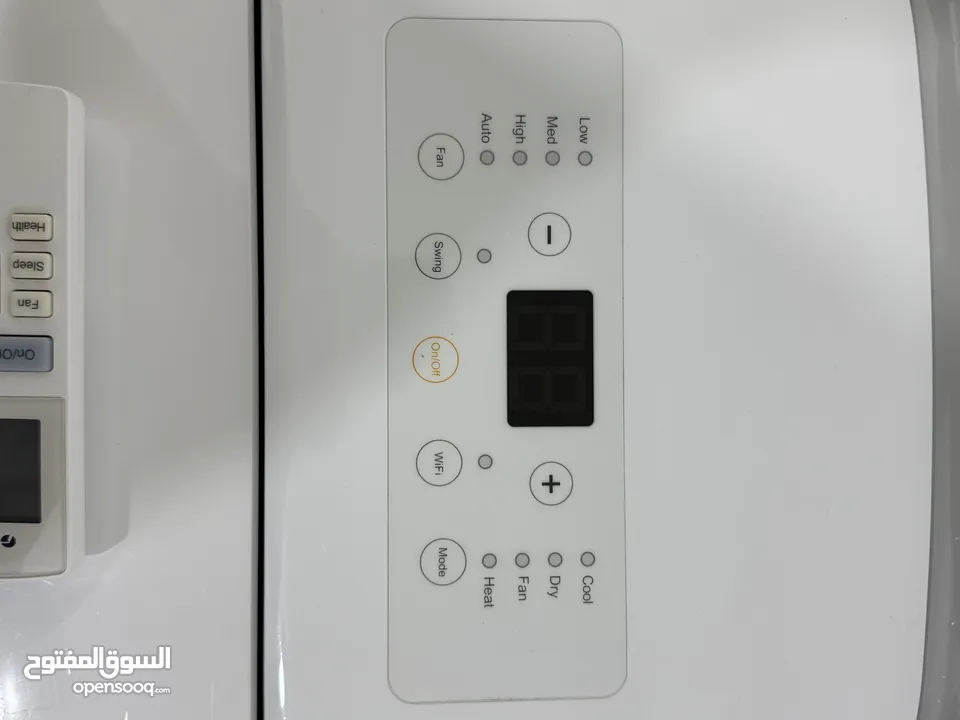جري مكيف متنقل 1 طن مستعمل شبه جديد مع كل توابعه و ريموت تحكم + تحكم عبر الواي فاي