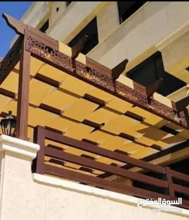 مظلات خارجية مضلات خارجية تفصيل اشرعة برقولات خارجية سواتر جانبية تجهيز شاليهات