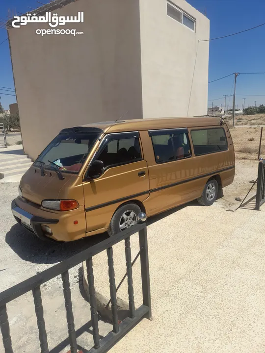 باص هيونداي H100 موديل 2002 نظيف لون عسلي مميز وفحص نظيف