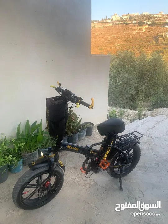 بسم الله موجود بسكليت كهربا عجل عريض جنط مغنيسيوم بطاريه 48v16a  ماطور750واط كمبيوتر500 بركات زيت