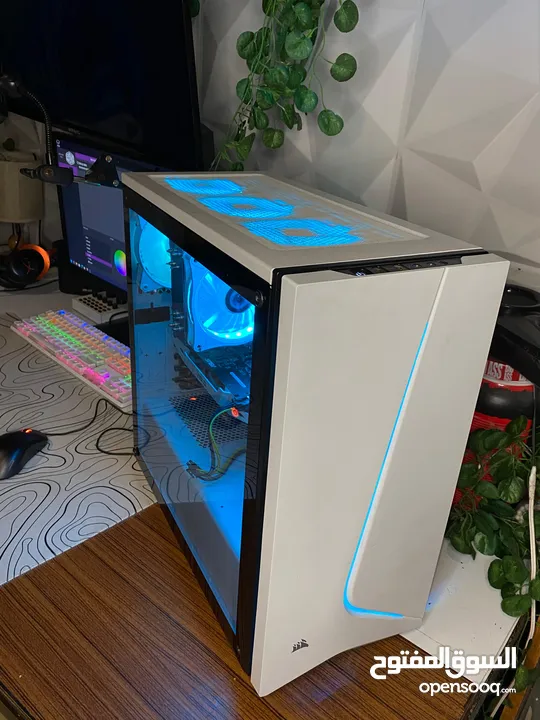 كمبيوتر ألعاب مكتبي – i5 / كرت GTX1060 6GB / رام 16GB / تخزين SSD+HDD / كيس CORSAIR RGB