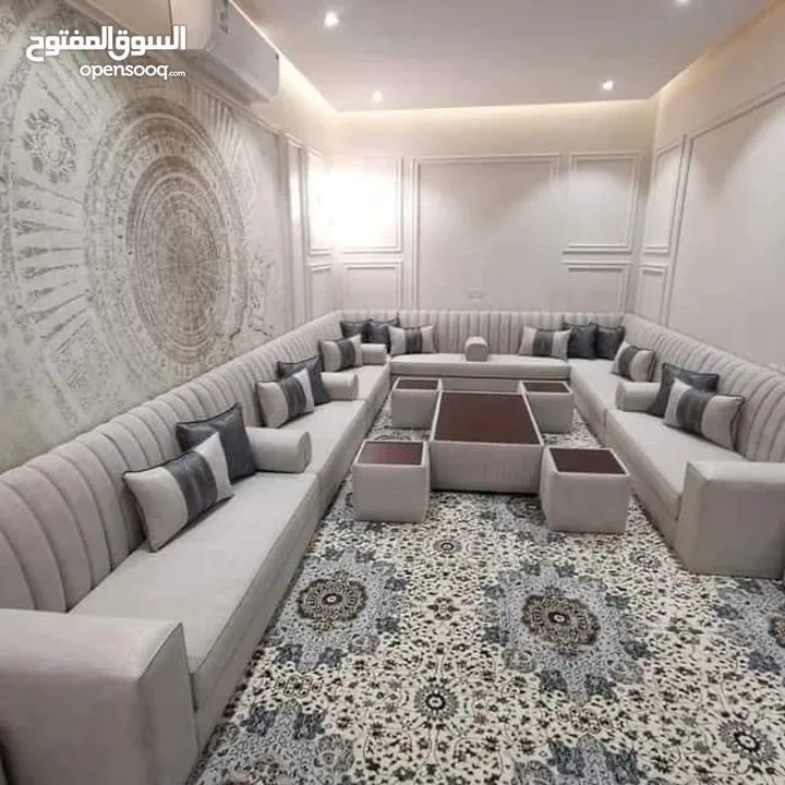 آحدث الموديلات على جلسات الخليجية 14 مقعد مع طقم طربيزاط ومراكي