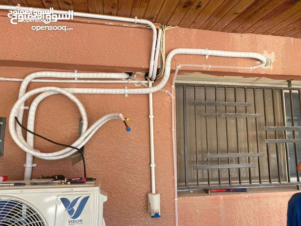 فك وتركيب المكيفات نقل المكيفات صيانه المكيفات تعبئة غاز تأسيس مواسير نحاس غسيل مكيفات