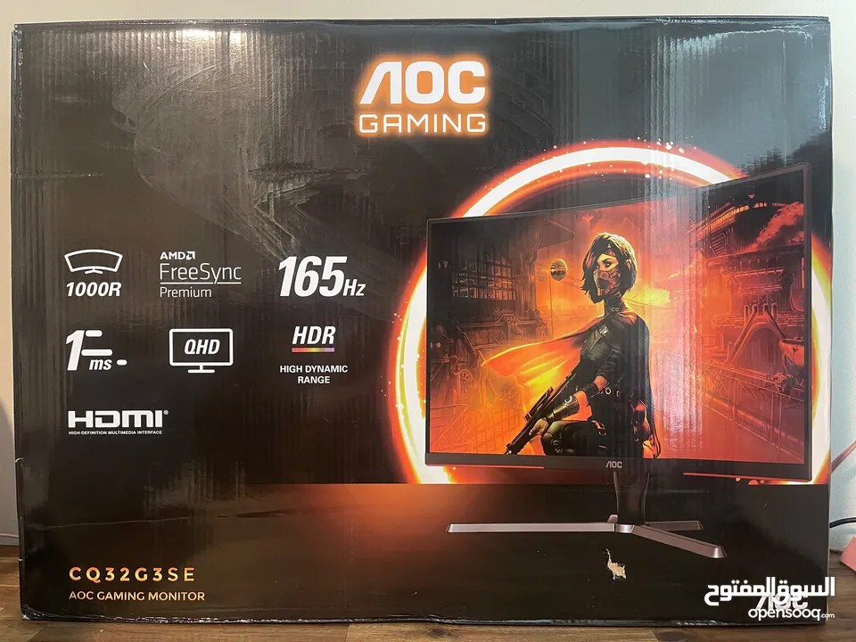 AOC CQ32G3SE Gaming Monitor and work Not used brand new شاشة جديدة للبيع غير مستعملة