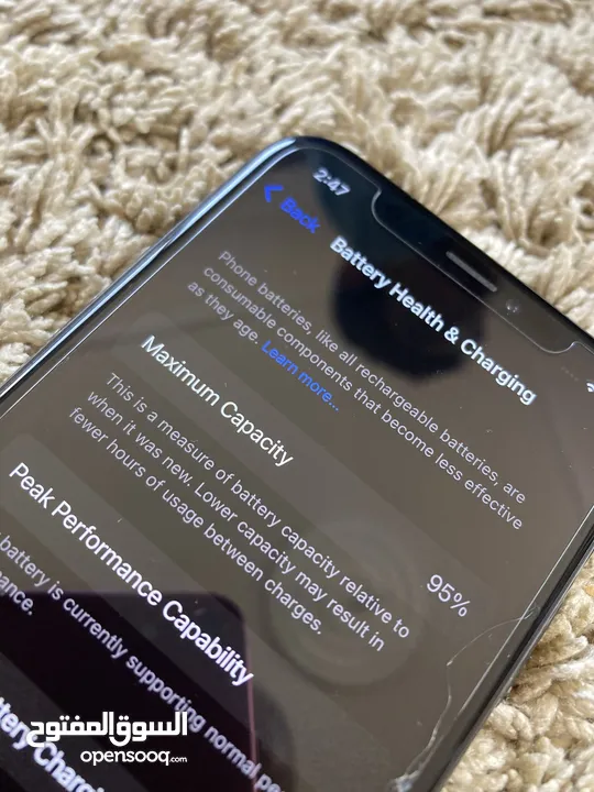 iPhone X 256 GB Bat:95%ايفون اكس بحاله الوكاله