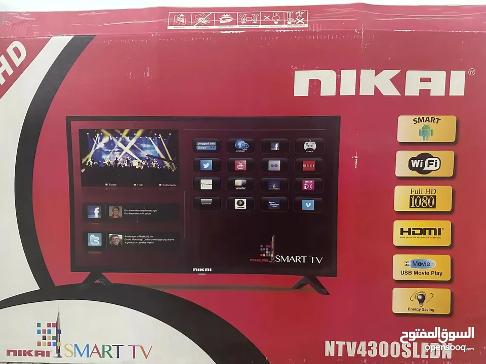 Nikai 43 inches Smart TV, FHD, Price 350