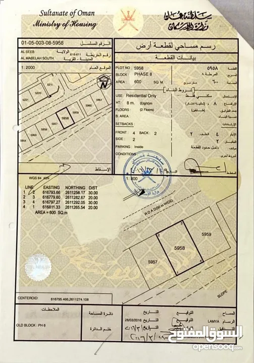 للبيع أرض سكنية المعبيلة الثامنة  ((من المالك مباشرة))